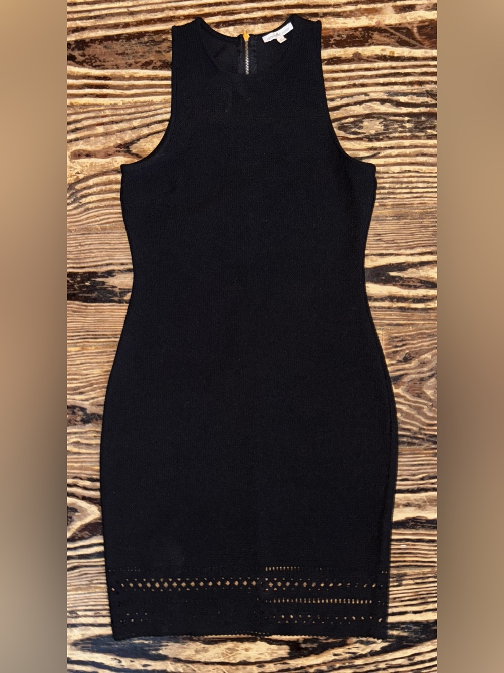Charlotte Russe Black Ribbed Mini Tank Dress
